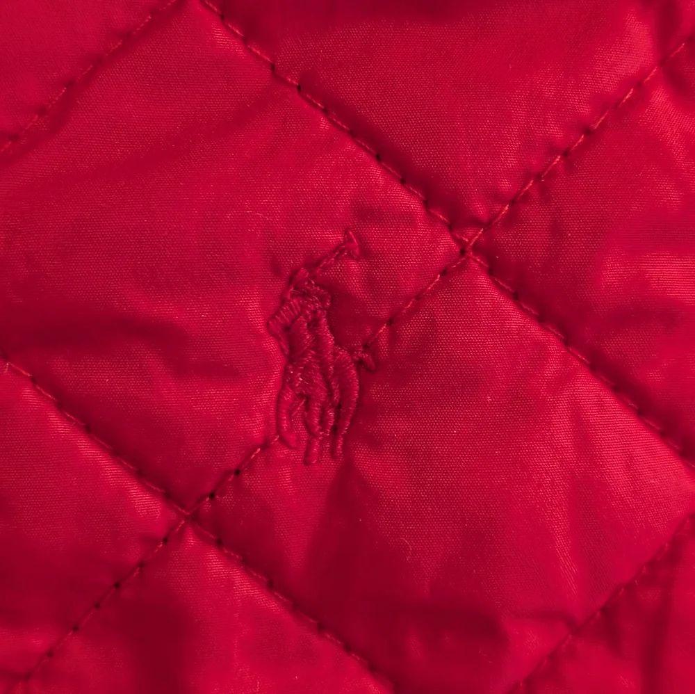 Ralph Lauren Red Quilted Water Repellent Zip-up Jacket Size 18 months